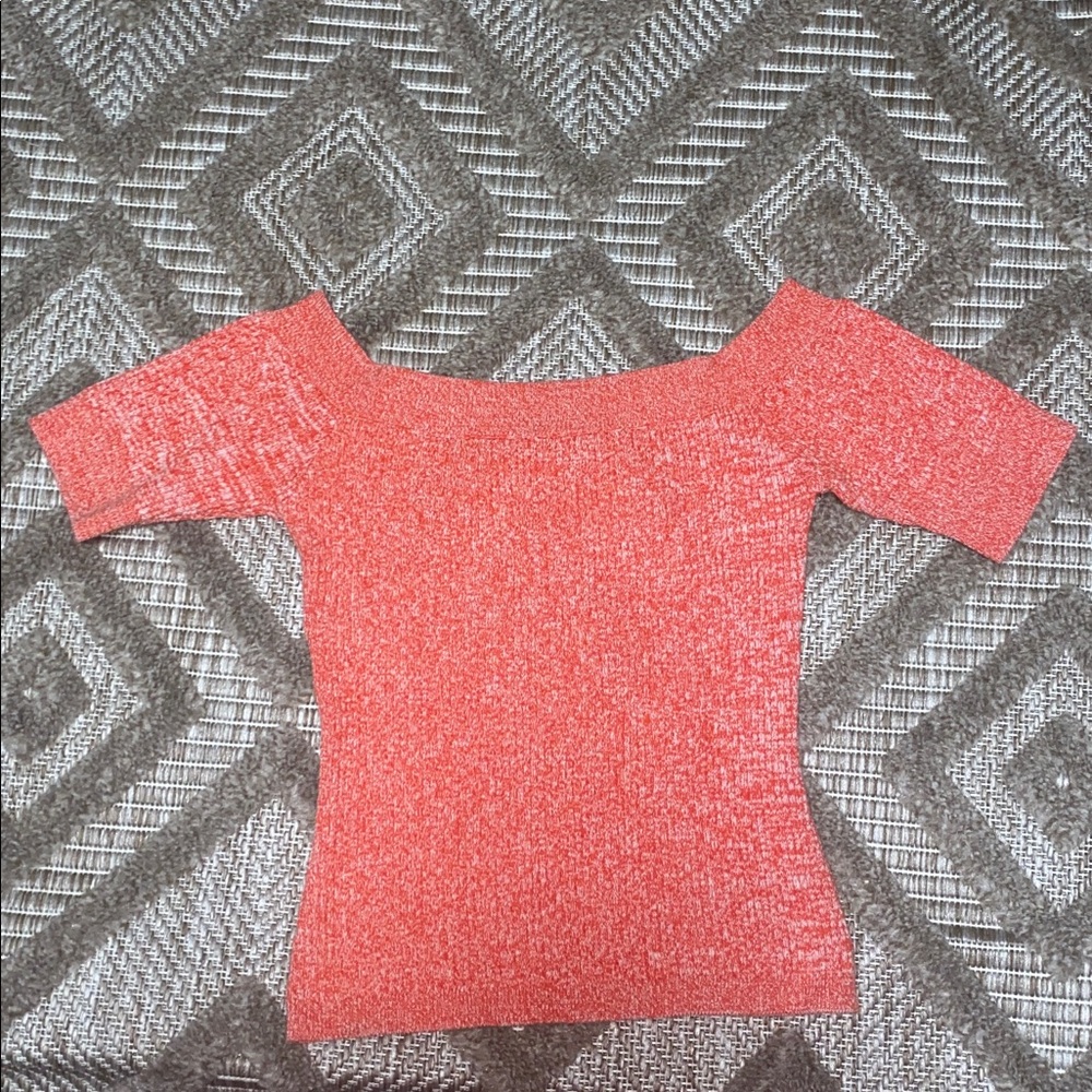 Ganni Coral red & white Knit Sweater